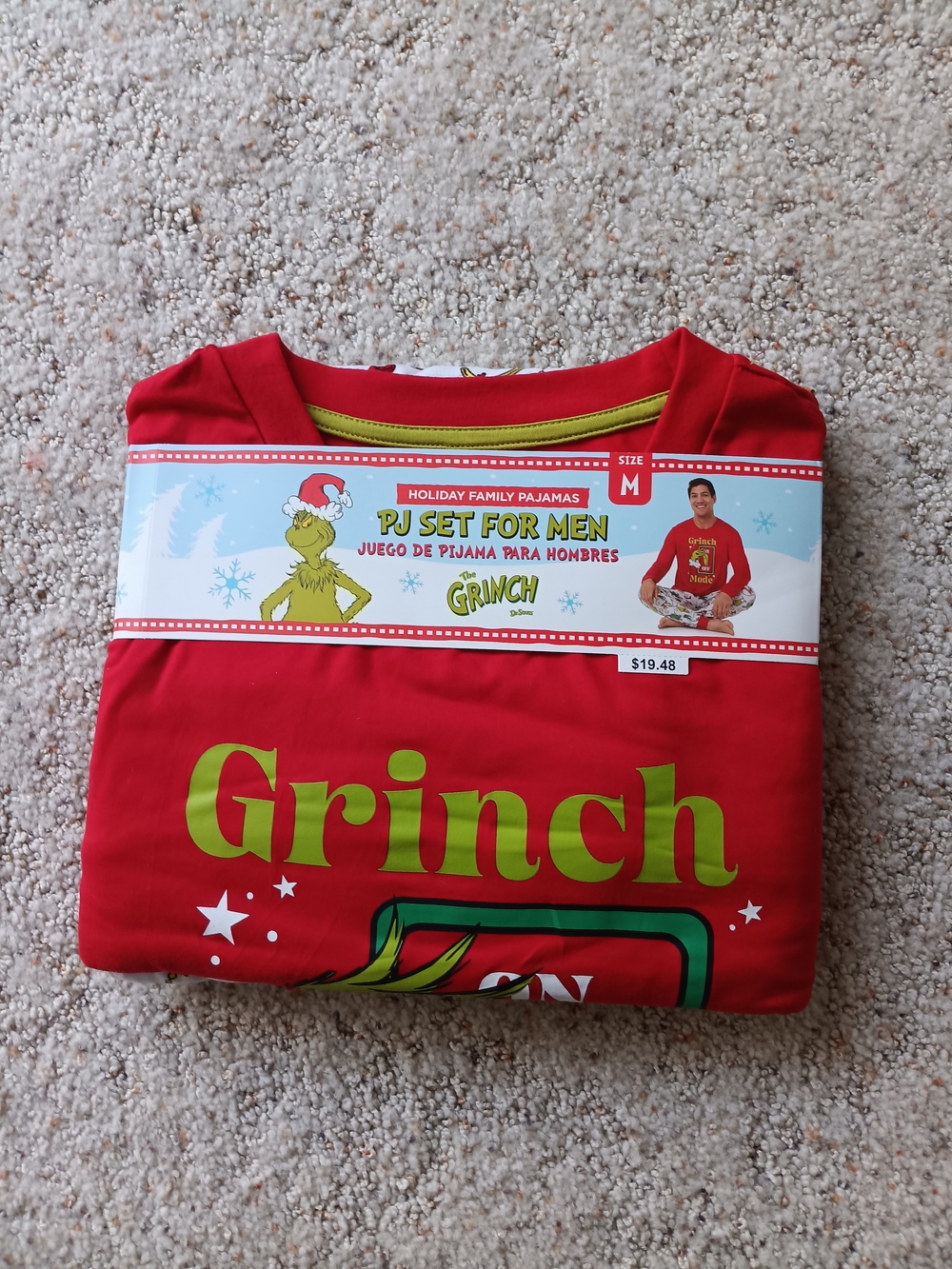 Grinch Red Mens. Holiday Graphic Top - Official Grinch